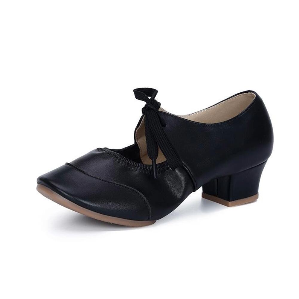 Dance & Sway Women Black Ballroom Dance Practice Shoes Low Heel Size 7